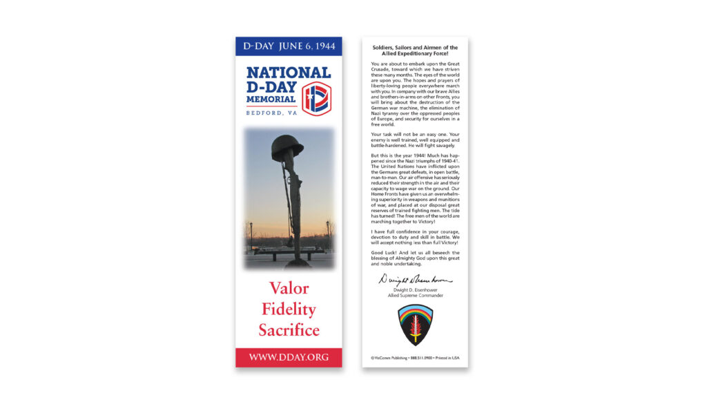 National D-Day bookmark